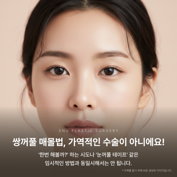  쌍꺼풀 매몰법 알고 하자! 가볍게 생각하면 안 되는 이유