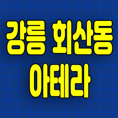  강릉 아테라 미분양아파트 회산동 금호건설 신축 잔여세대 분양가