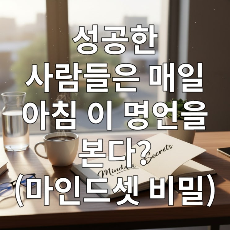  성공한 사람들은 매일 아침 이 명언을 본다? (마인드셋 비밀)