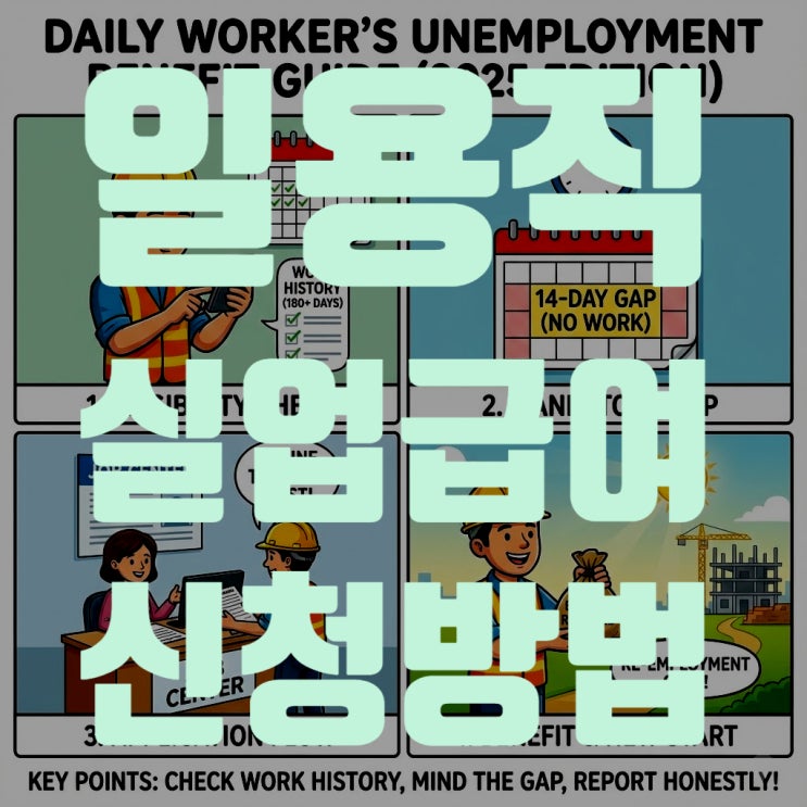  2025년 일용직 실업급여 신청방법 A to Z: 조건, 서류, 금액 완벽 정리