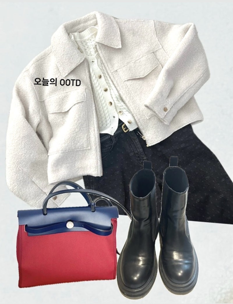오늘 OOTD / 자라아우터 오즈세컨데님 에르백으로 완성한 데일리룩