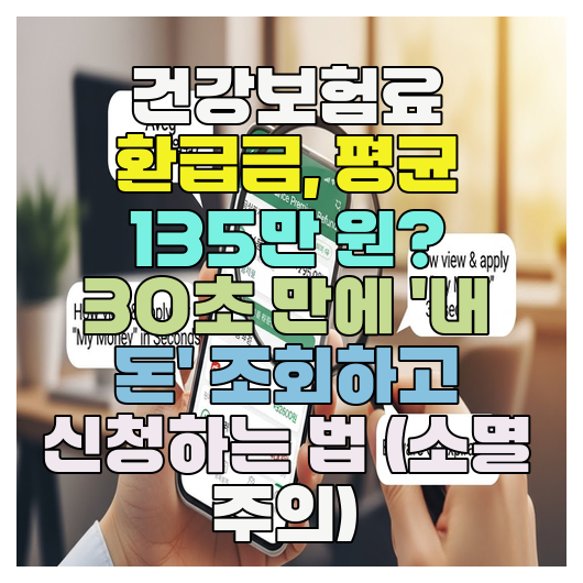  건강보험료 환급금, 평균 135만 원? 30초 만에 '내 돈' 조회하고 신청하는 법 (소멸 주의)
