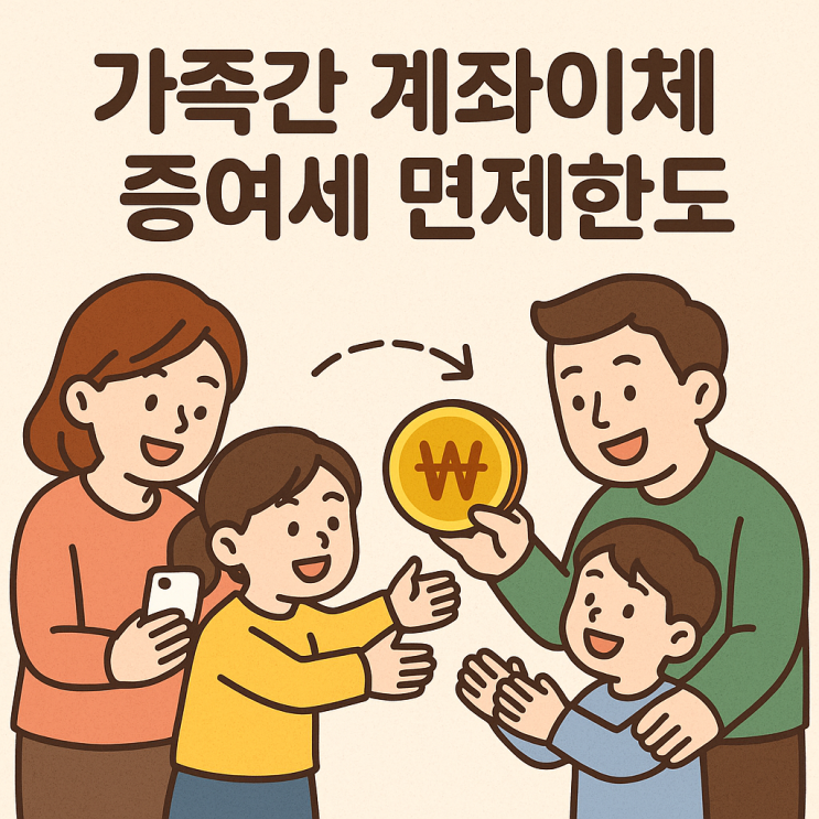  가족간 계좌이체 증여세 면제한도 및 부모 자식 차용증 쓰는법 이자율 총정리