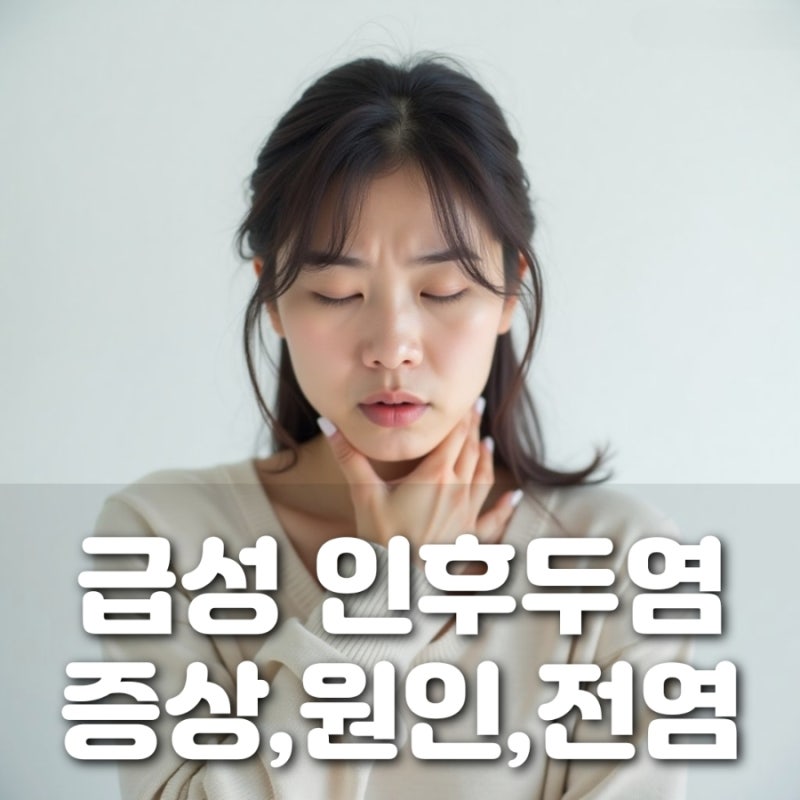 급성 인후두염 증상 원인 치료 전염