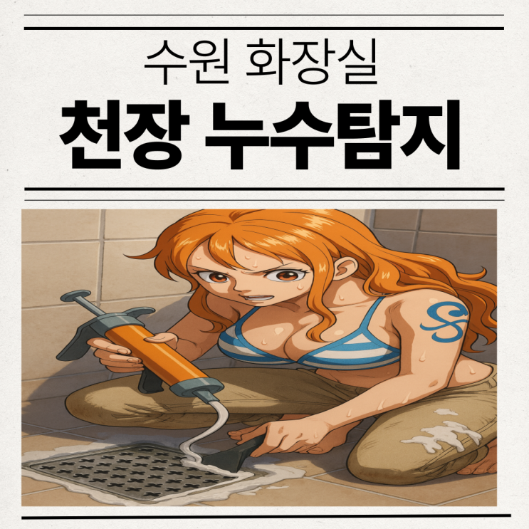  수원 화장실 천장누수 망포동 석회자국 고드름 물샘 방수공사로  해결하기