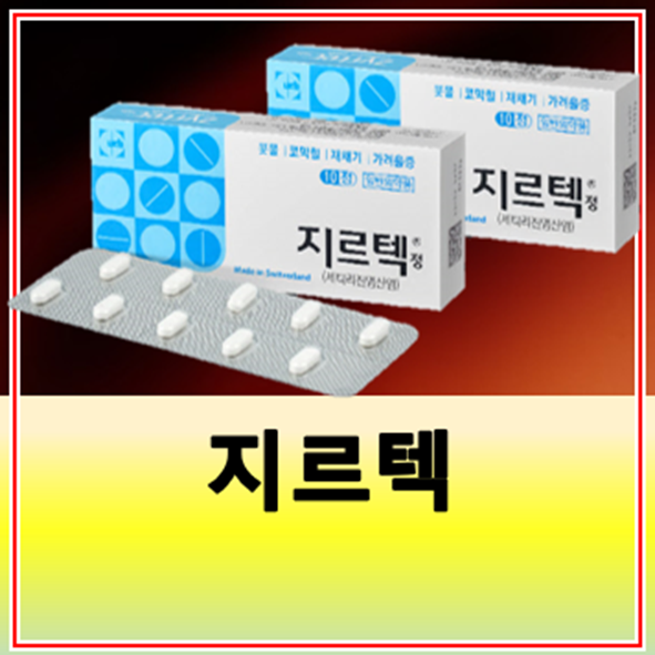 지르텍 성분 효과 가격 복용법 주의사항