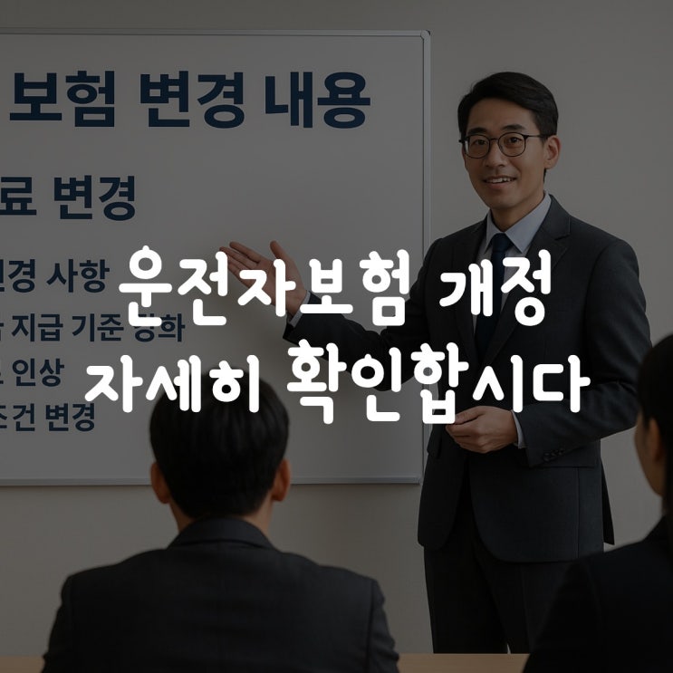  운전자보험 개정 자세히 확인합시다