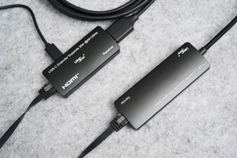 USB-C to HDMI 랜스타 거리연장기, 노트북 HDMI 포트 없을 때 써보세요.