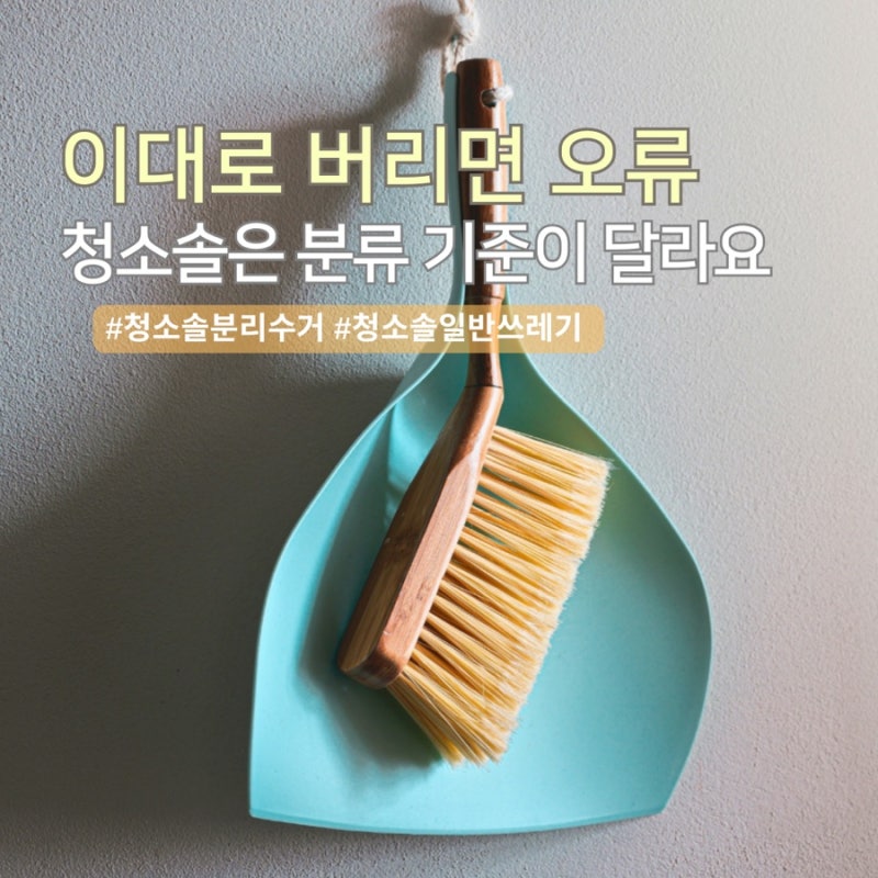 생각보다 과태료 위험 높은 청소솔 올바른 버리는 법 모르면 헷갈려요