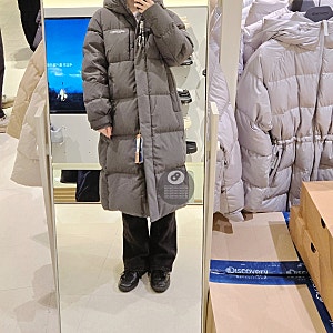 디스커버리 롱패딩 반슬리 다운 롱패딩 여자 사이즈 착샷