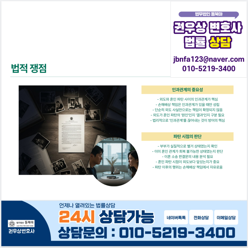 [승소사례] 별거 중 외도 소송,  손해배상청구 방어 성공전략 관련 이미지 5