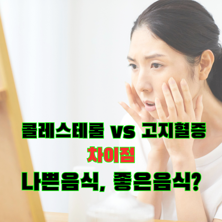  콜레스테롤 고지혈증 차이점, 나쁜음식vs좋은음식은? (낮추는 방법)