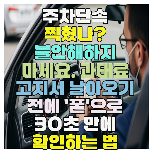  주차단속 찍혔나? 불안해하지 마세요. 과태료 고지서 날아오기 전에 '폰'으로 30초 만에 확인하는 법
