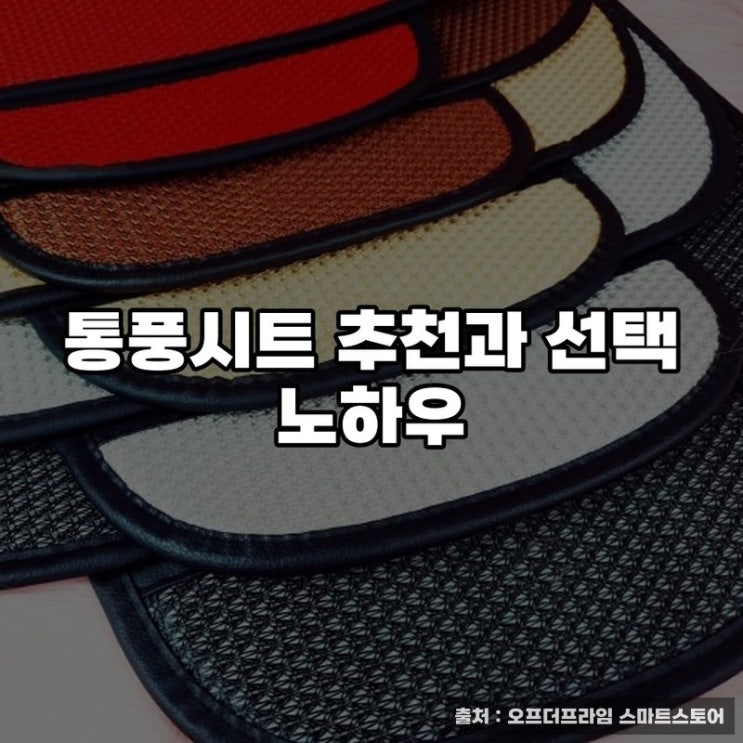  통풍시트 추천과 선택 노하우