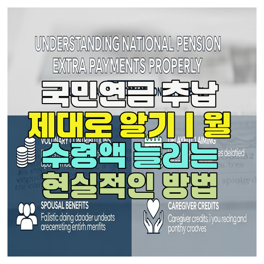  국민연금 추납 제대로 알기｜월 수령액 늘리는 현실적인 방법