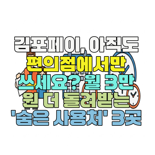  김포페이, 아직도 편의점에서만 쓰세요? 월 3만 원 더 돌려받는 '숨은 사용처' 3곳