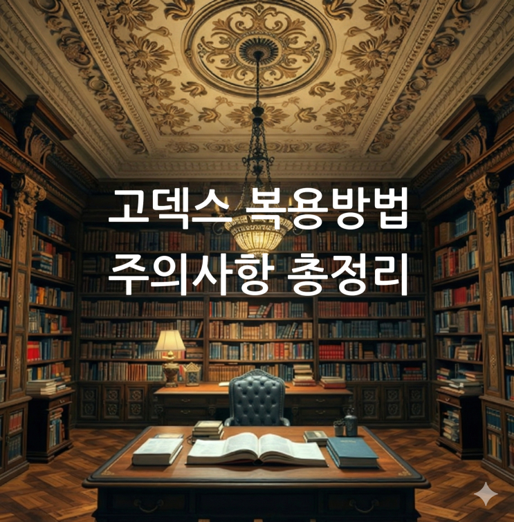  고덱스 복용방법 주의사항 총정리