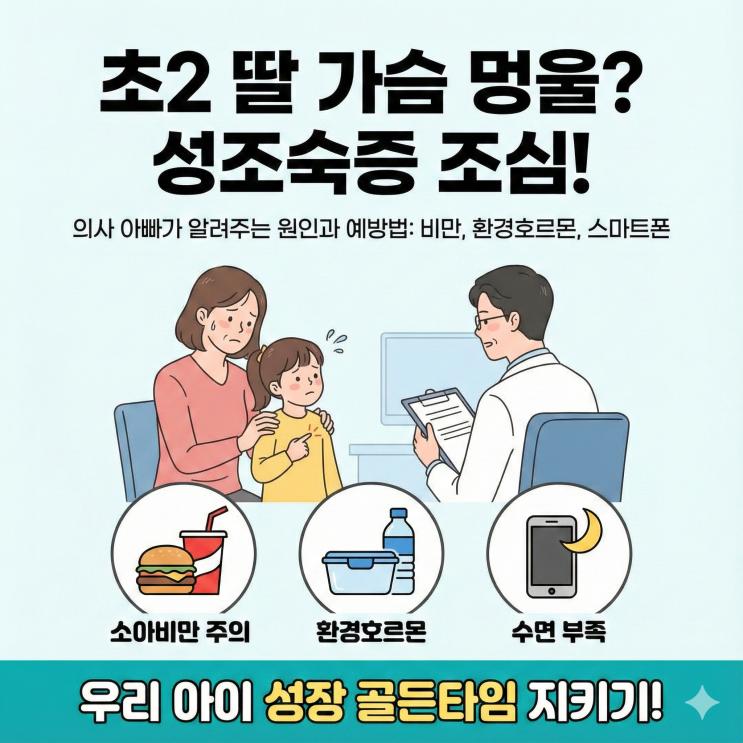   초2 딸 가슴 멍울? 성조숙증 부르는 '이것' 조심하세요