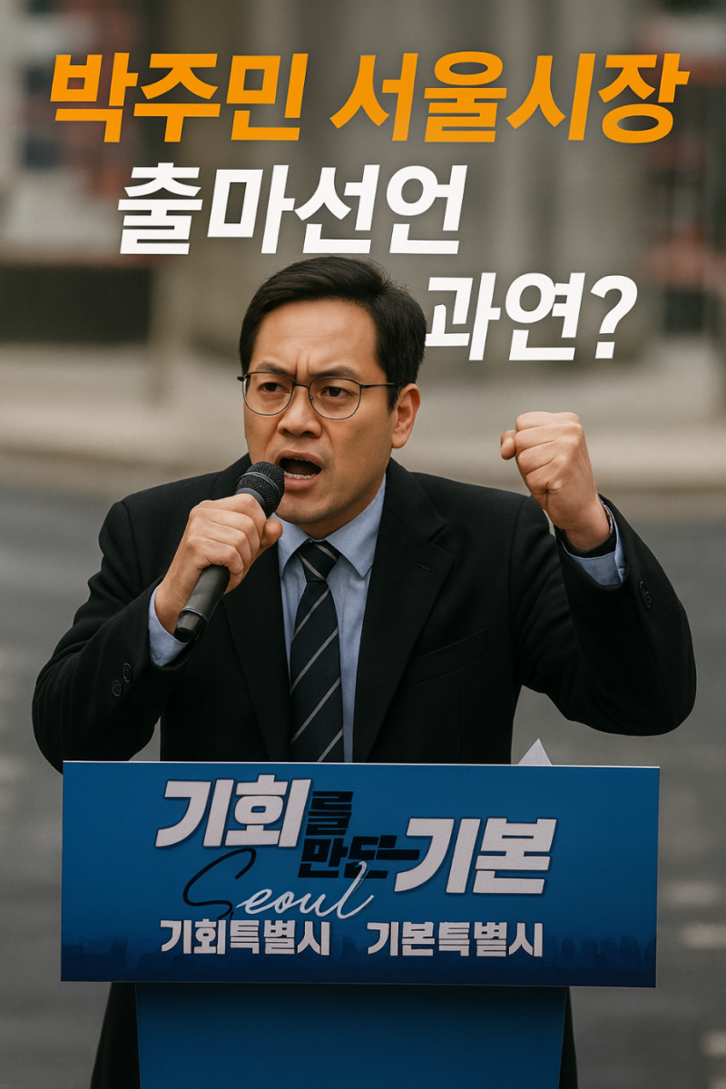 박주민 서울시장 출마 선언, 6.3 지방선거 본격 레이스 시작?