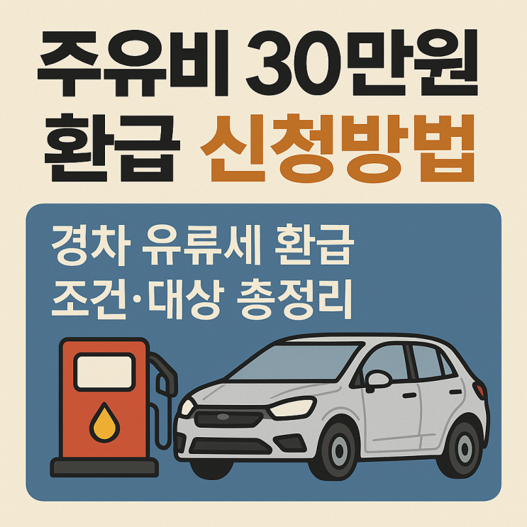  주유비 30만원 환급 신청방법｜경차 유류세 환급 조건·대상 총정리