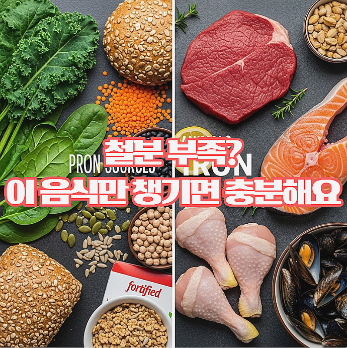  철분이 많은 음식 한눈에 정리, 빈혈 걱정될 때 꼭 챙겨야 하는 식단