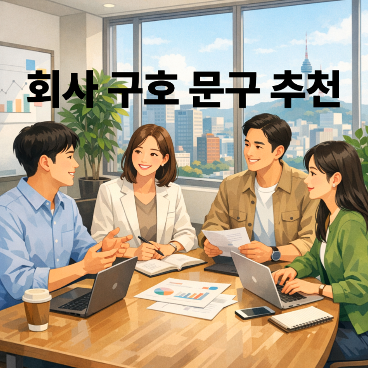  회사 구호 문구 추천｜부서별 팀워크 살리는 슬로건 65가지