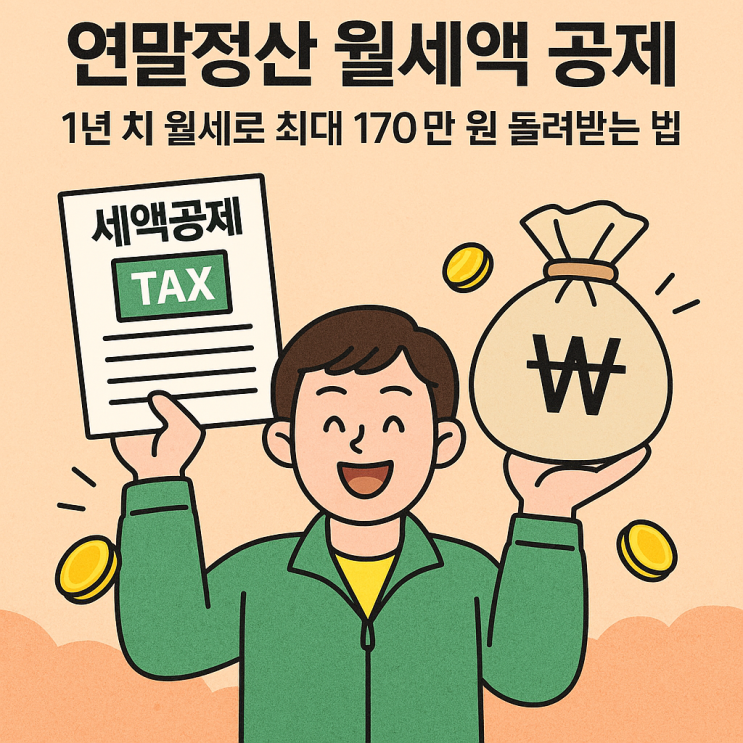  연말정산 월세액 공제, 1년 치 월세로 최대 170만 원 돌려받는 법