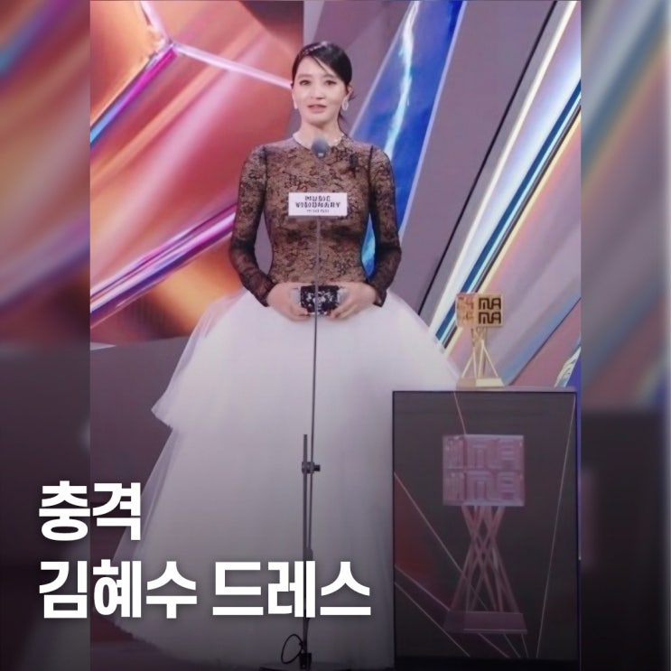  다들 말렸는데도.. 김혜수, 난해한 드레스 완벽 소화
