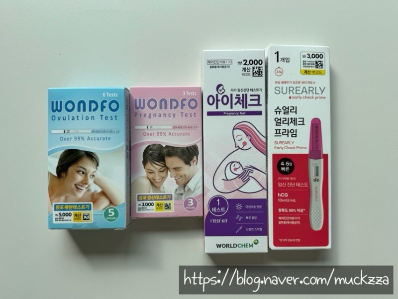 [다이소임테기/다이소배테기] 원포 배란테스트기 원포 임신테스트기 아이체크 슈얼리 얼리....