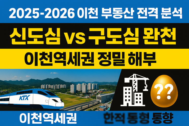  [이천 집중 분석] 신도심 vs 구도심! 이천역세권 개발이 도시 지도를 바꾼다