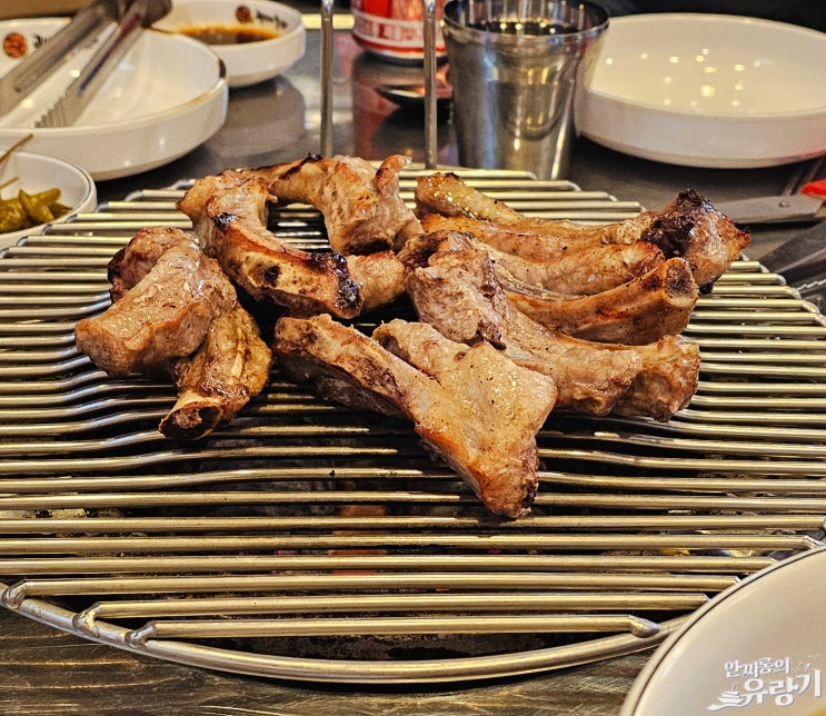  경기광주 숯불 등갈비 경안동 곽두리쪽갈비 김치 수제비는 필수