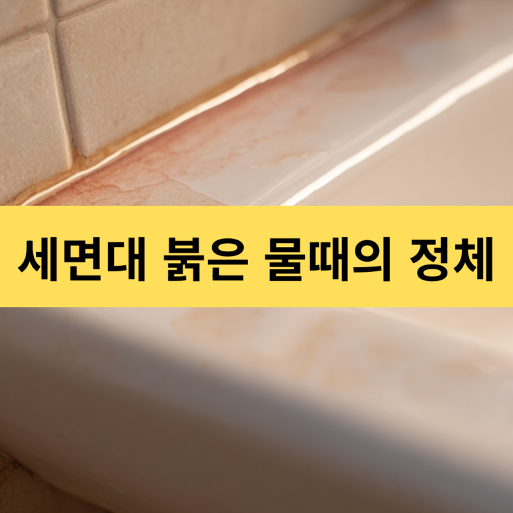  세면대 붉은 물때의 정체는 곰팡이가 아니다? 원인과 해결법