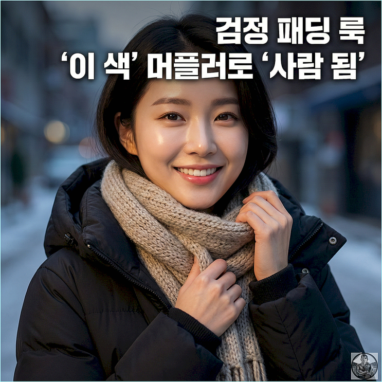 정 롱패딩 코디 추천 칙칙함을 없애는 머플러 색조합 공식 3가지
