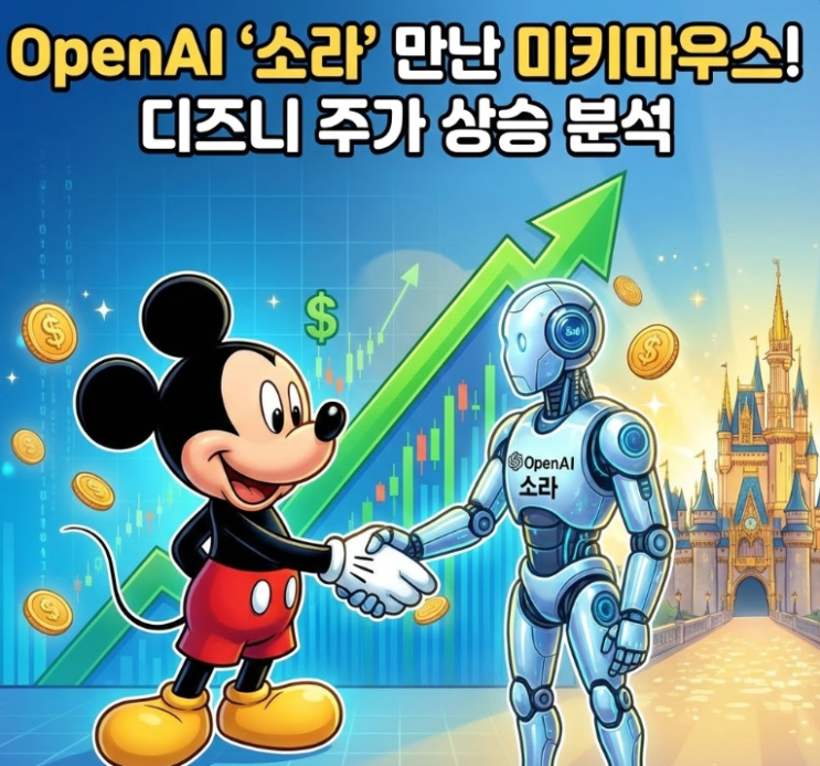  OpenAI '소라' 만난 미키마우스! 디즈니 주가 상승 분석