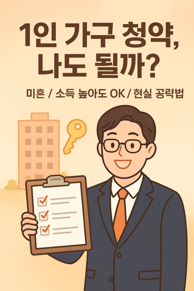  1인 가구 생애 최초 특별공급, 나도 될까?