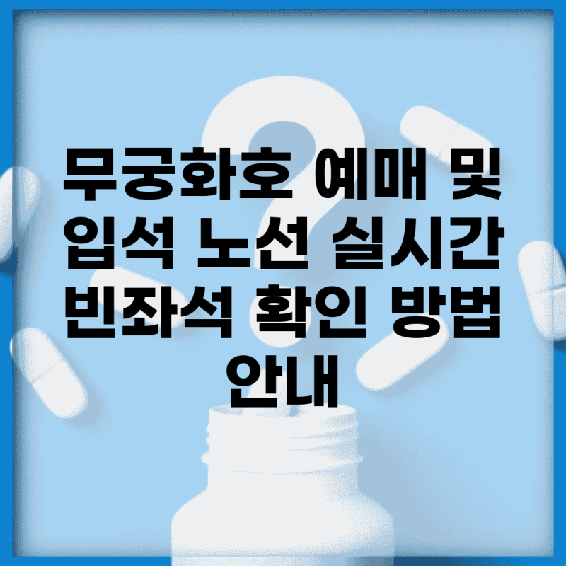 무궁화호 예매 및 입석 노선 실시간 빈좌석 확인 방법 안내