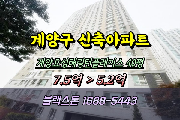  계양효성해링턴플레이스 경매 40평 인천신축아파트
