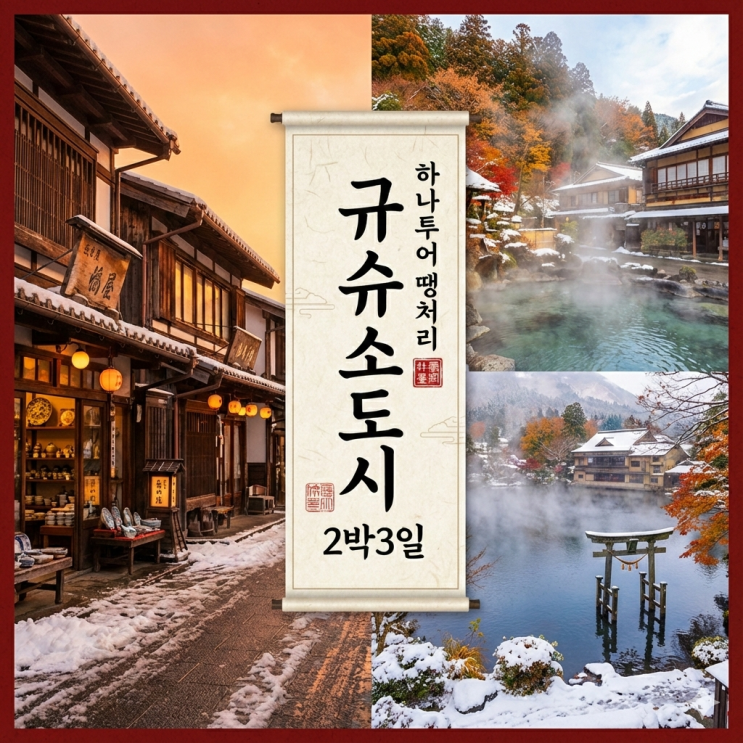  하나투어 땡처리 패키지｜규슈 소도시·온천 2박 3일 긴급 모객 특가