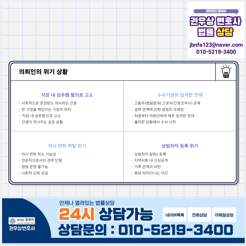 [강제추행 무혐의] 원장실에서 강제추행 당했다고 피소된 의사 변호 성공사례 관련 이미지 2