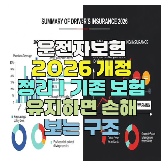  운전자보험 2026 개정 정리｜기존 보험 유지하면 손해 보는 구조