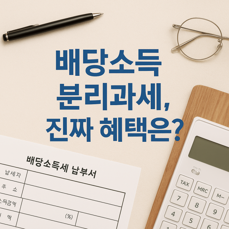  배당금 받다가 세금폭탄? 지금 당장 확인해야 할 절세방법