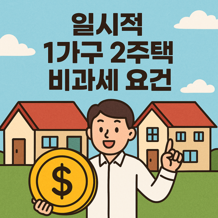  일시적 1가구 2주택 비과세 요건 처분기한 3년 및 조정대상지역 거주요건 양도세 면제 총정리