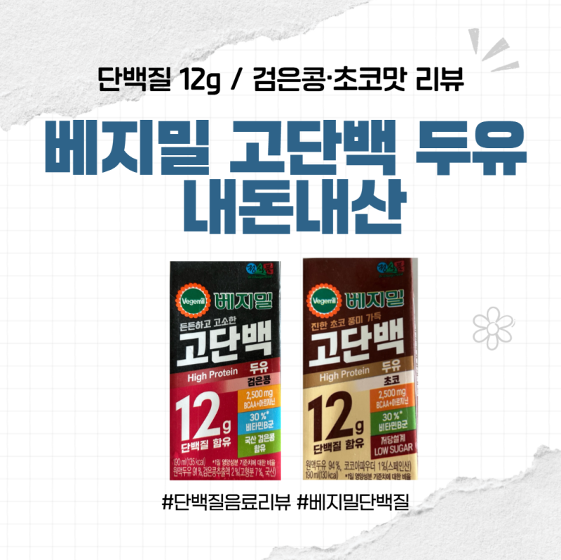 베지밀 고단백 두유 내돈내산 리뷰｜단백질·칼로리·성분·맛 비교 (검은콩·초코)
