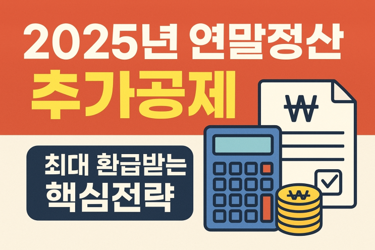  2025 연말정산 추가공제, 최대 환급 받는 핵심 전략