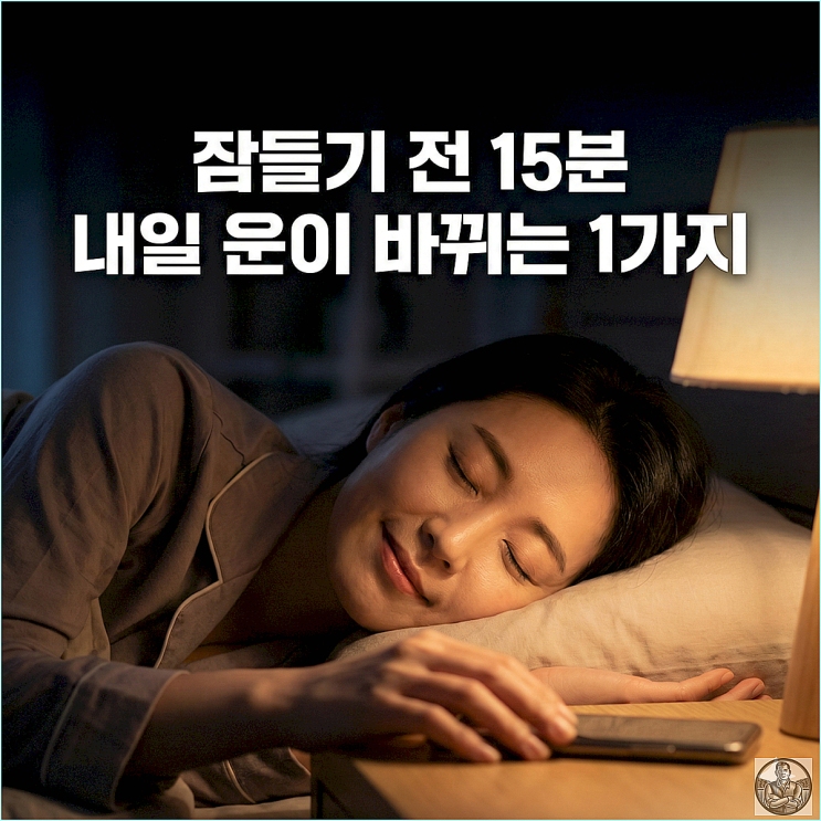  하루의 운을 바꾸는 저녁 15분 루틴 잠자기 전 스마트폰 대신 해야 할 1가지