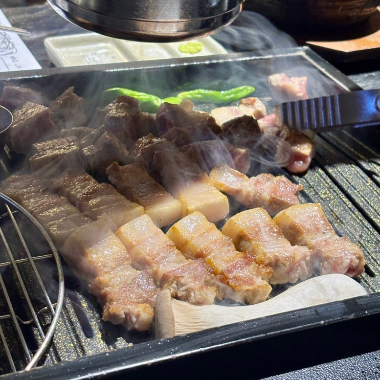  홍대 구워주는 고기집 선진포크한돈 깃뜰 홍대본점 점심맛집 주말방문