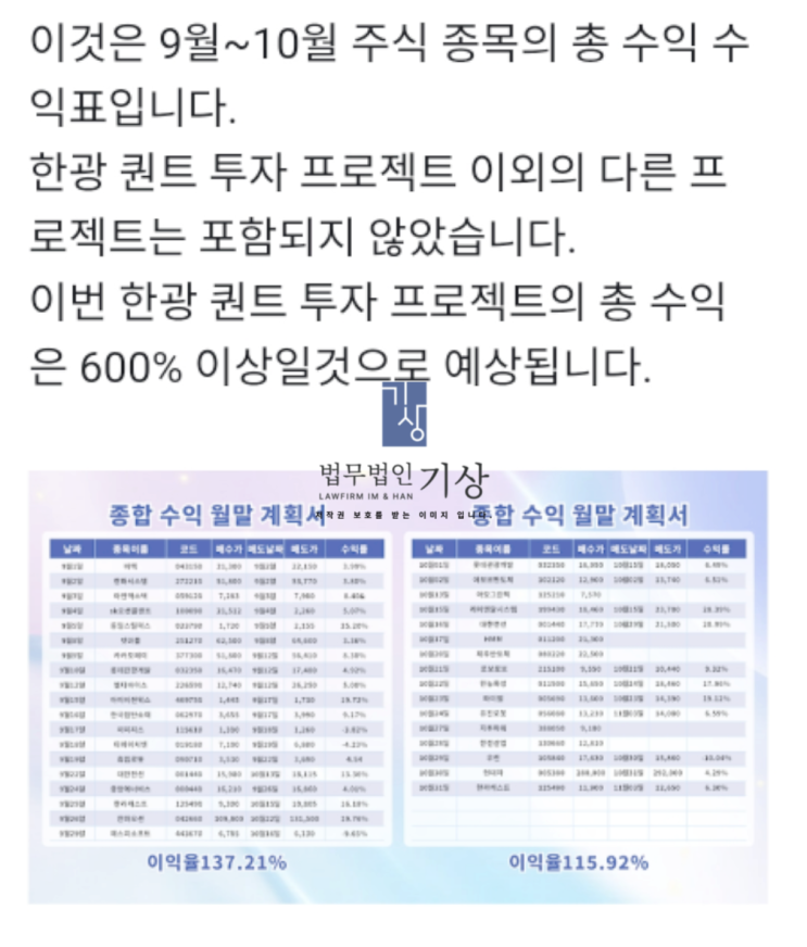  B.Riley 사칭, 한광퀀트투자프로젝트 사기 리딩방 - 백현도 교수·매니저 피해 대처