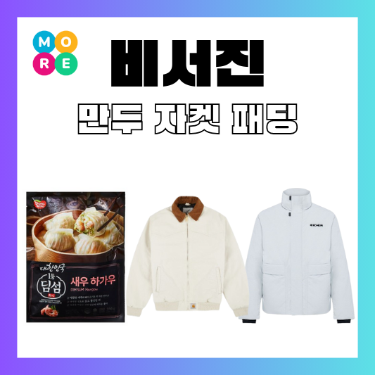  비서진 새우 하가우 딤섬 만두 이서진 패딩 김원훈 화이트 자켓 아우터 패션 옷