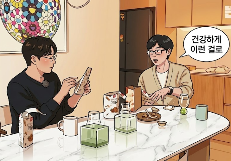  핑계고 옳곡 과자 광고 땅콩크런치 그래놀라 저당간식 추천