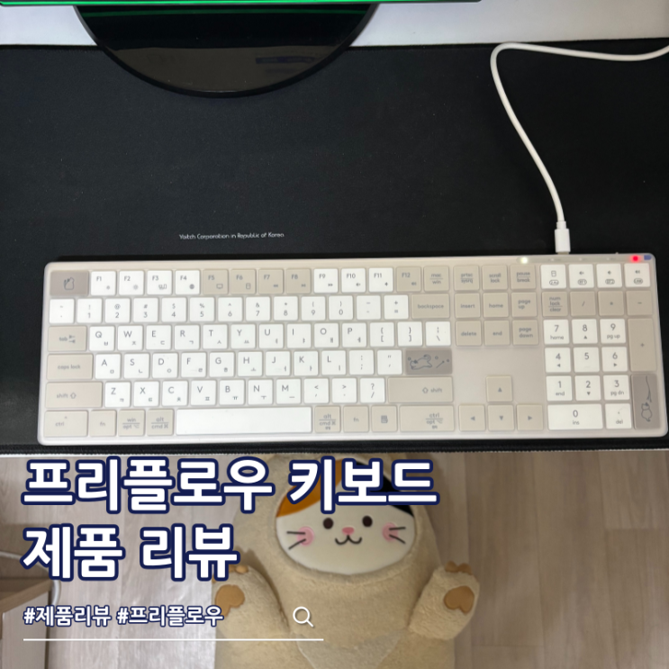  프리플로우 UX FLAT MAX 사무용키보드 치즈냥